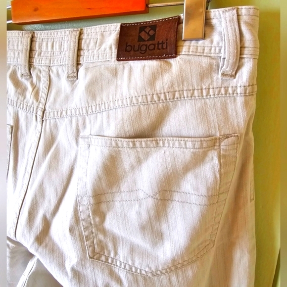 Bugatti lightweight chino straight leg light grey pants - Picture 1 of 13